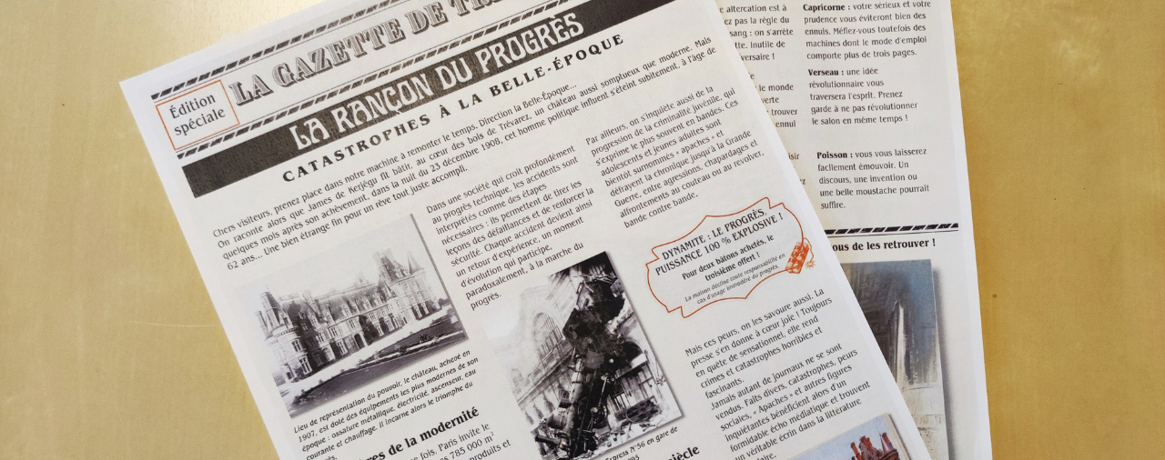 DOmaine de Trévarez - Image - Gazette de Trévarez pour la salle de jeu du château