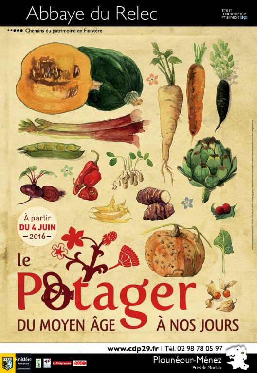 Affiche " Le potager du Moyen âge à nos jours " (2016)