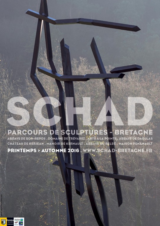 Affiche  " Schad parcours de sculptures - Bretagne 2016 " - 3