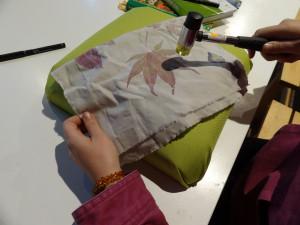Atelier Tataki-zomé : impressions végétales