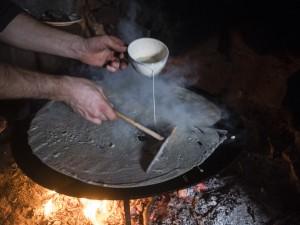 Crêpes au feu de bois