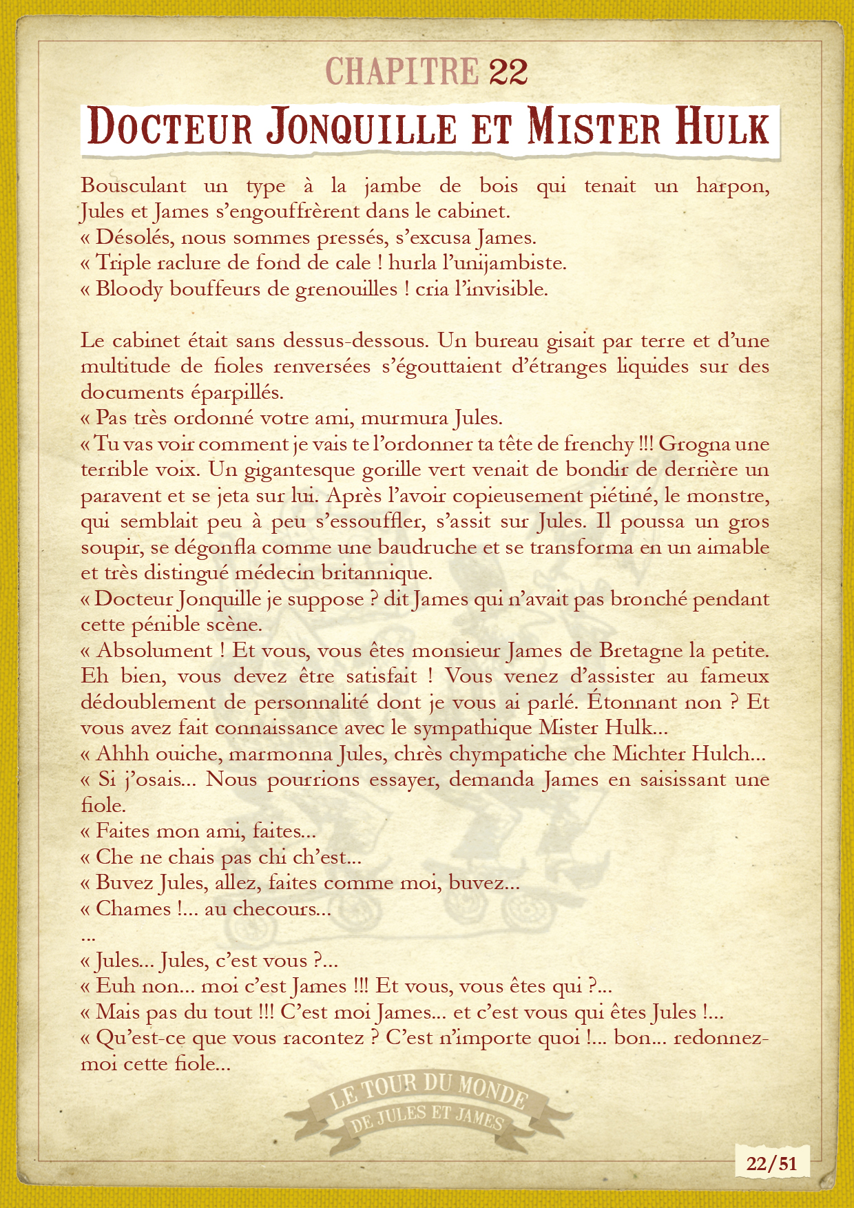 Chapitre 22 - Le tour du monde de Jules et James, raconté en 51 chapitres